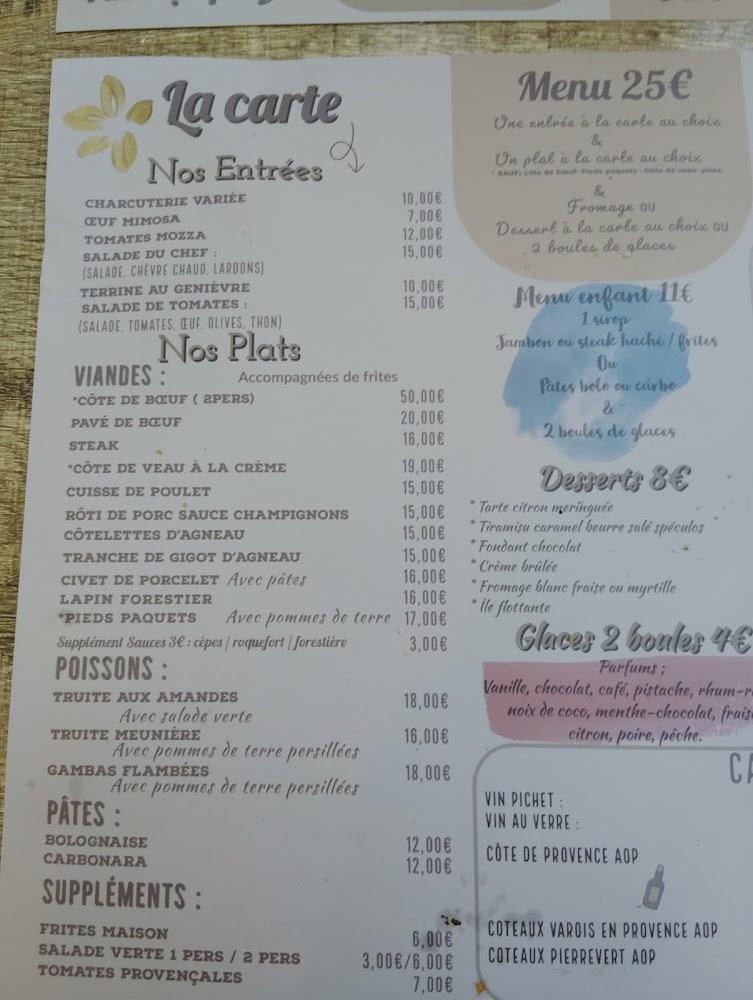 Restaurant Pizzeria Chez Kinou - Menu Image 1